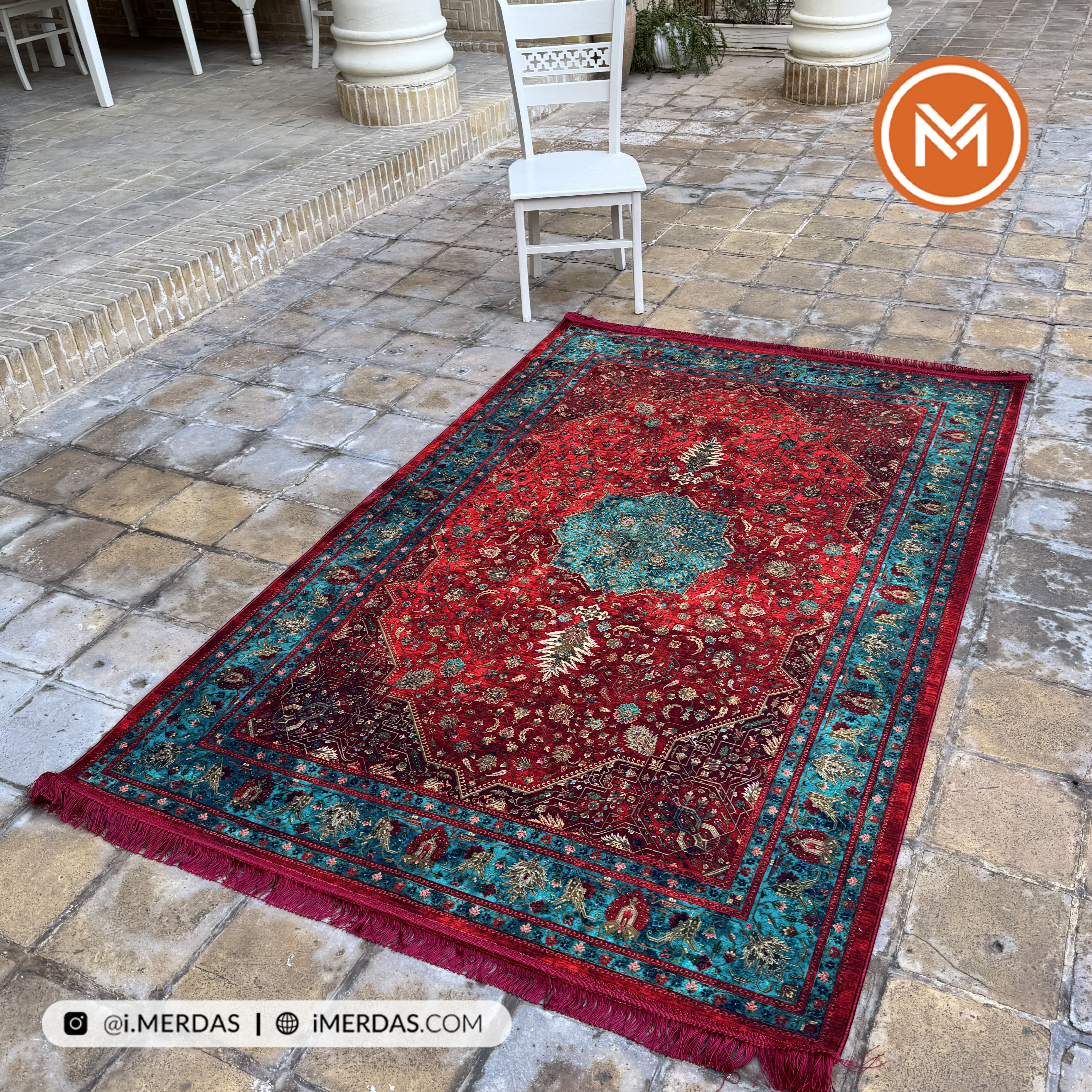 فرش کهنه نما کد Q03106 زمینه تمام رنگ